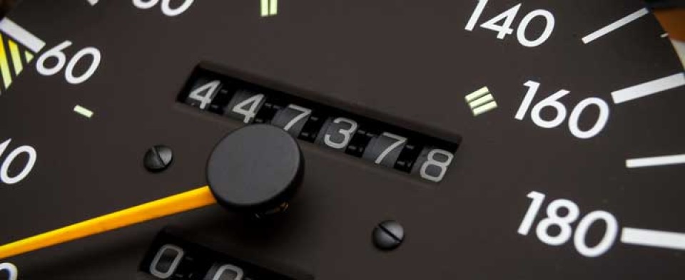 controleer de kilometerstand