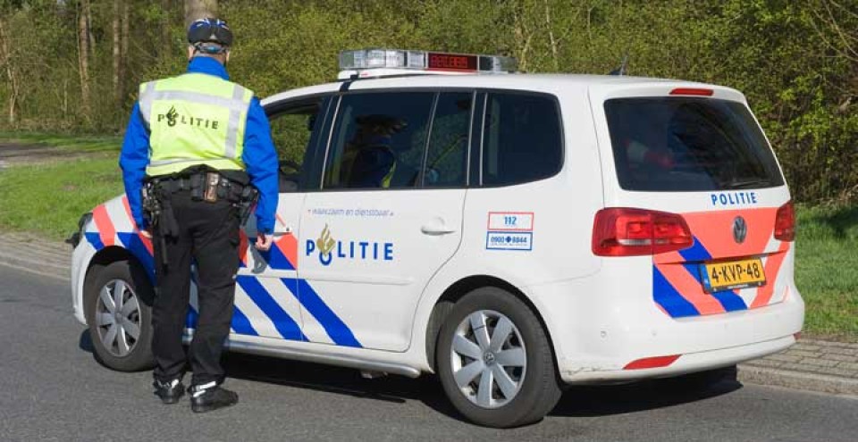 politie bij aanrijding