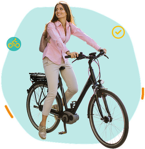 vrouw elektrische fiets verzekeren