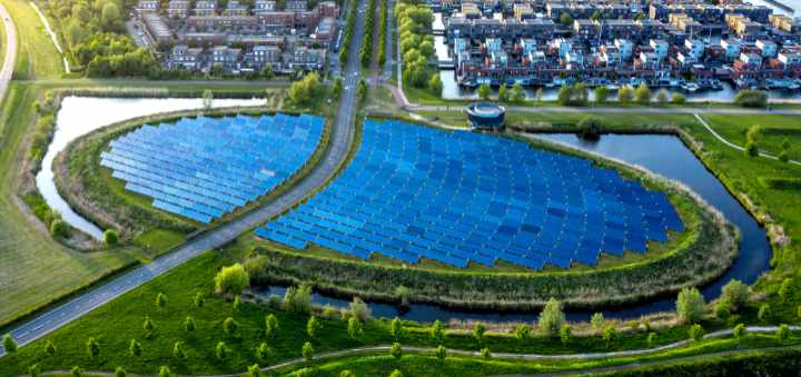 zonnepark voor stadsverwarming