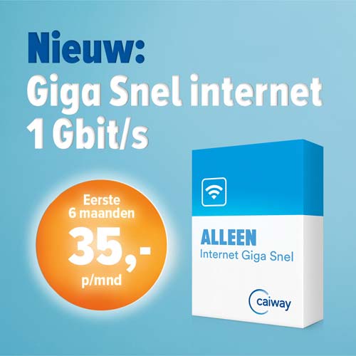 Caiway Glasvezel Internet Giga Snel